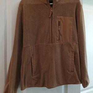 Women's Half-Zip Fleece Pullover - Brown